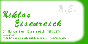 miklos eisenreich business card